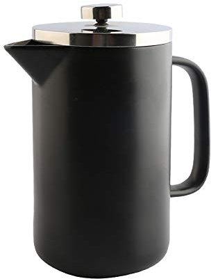 Máquina de café con filtro de múltiples capas Método de conservación del calor con burbujas de filtro Prensa Tetera con colador Máquina de té de cerámica Máquina de café de lavado francés (Color : B