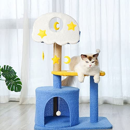 DOOKAA wandkratzbaum deckenhoher kratzbaum Kratzbaum Kratzbaum für Wohnungskatzen, Katzenwohnung mit Kratzbrett, Kratzbaum für große Katzen mit Plüschsitzstangen