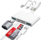 INBOLM 5-in-1 SD Card Reader Lighting/USB-C/USB 3.0 External Memory Card Reader/Adapter Compatible with SD/Micro SD/TF/CF/MS Applicable to Camera/Laptop/iPhone/iPad/Dell/Galaxy and Other USB Equipment