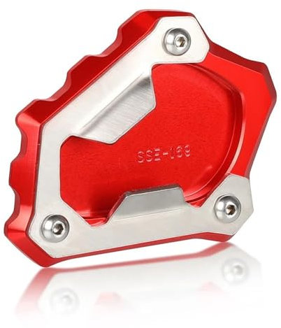 FIXARE Motorrad Kickstand Fuß Seitenständer Verlängerung Pad Stützplatte Für Triumph Scrambler 1200XC 1200XE 1200 XC XE 2019 2020 2021 2022 2023 (Color : Red), lyhns9j
