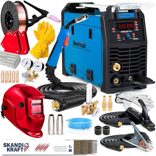 Sherman DIGIMIG 200 Synergic - 200A Soldador Inverter con y sin Gas - Sinergia Total, Memoria de Ajustes - Soldadura: MIG, MMA, LIFT-TIG - Set Professional
