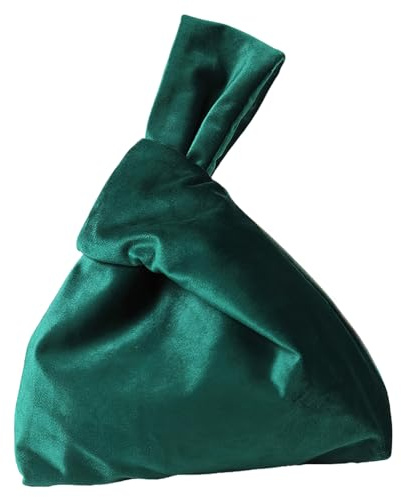Anopo Borsa da Polso con Nodo da Donna Piccole Borsa Tote Borsa da Sera Elegante Verde Scuro