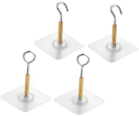 Alipis Wohnkultur 4 Stück Deckenhaken Pflanzen Lichter Taschen Haken Transparente Wandhaken Schrankhaken Haken Zum Aufhängen Badezimmer-wandhaken Eisen Notwendigkeit Öffnen Kleiderbügel