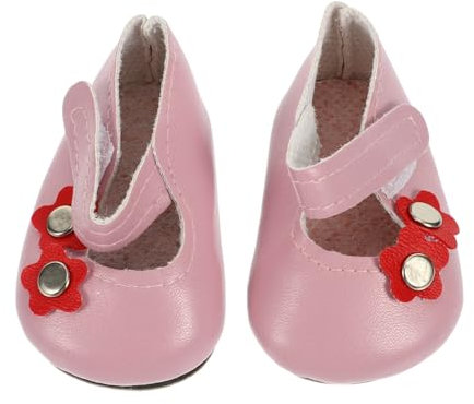 Toyvian 1 Paar 18-Zoll-Puppen-Pu-Lederschuhe Mädchen-Puppenschuhe 18-Zoll-Puppenschuhe Miniaturmodell Für Puppenhaus-Miniaturzubehör