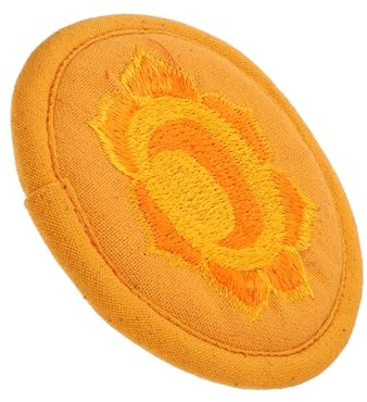 Buddha Klangschalenmatte Orange aus Baumwollstoff, Gesticktes Pad | Kompakt und Leicht, Einfach zu Verstauen und Mitzunehmen, Zubehör für Buddha Sound Bowl