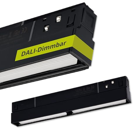 INNOVATE MagPro48 1 Phasen Schienensystem LED Lichtleiste Asymmetrisch [22cm DALI Dimmbar 420lm CRI90 3000K] Schienensystem Lampen LED Deckenlampe I Deckenlampen Magnetschiene Deckenbeleuchtung
