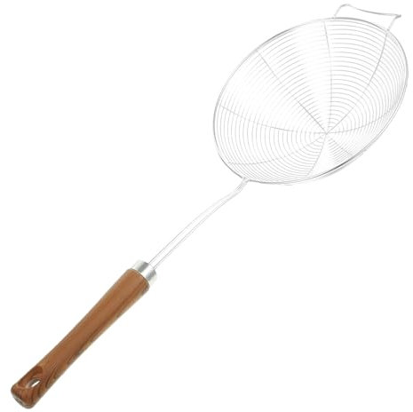 Amosfun 3 Pz perdita netta mestolo schiumarola cucchiaio da cucina per cucinare kitchen whareaouse nassa accessori mestolo skimmer ragno schiumatoio in acciaio inox Acciaio inossidabile