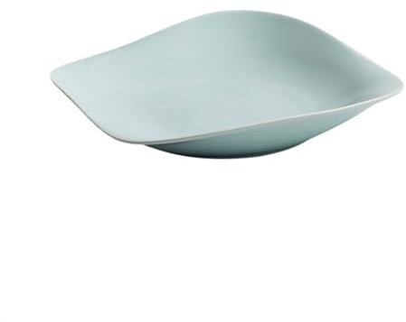 GEK208130 Platos Plato cuadrilátero de cerámica China, Plato Hondo for Sopa de Hotel en Forma de hogar, vajilla de cerámica Jingdezhen Plato de Cena(13.6 Inch)