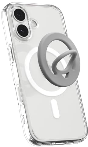 Spigen Dual Pop MagFit Mobiltelefonring Hållare för MagSafe, Mobiltelefonfingerhållare 【Flexibel & Kompatibel med MagSafe-tillbehör utan borttagning】, Ringhållare för iPhone 16 15 14 13 12 - Grå