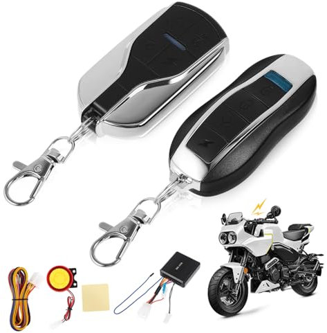 CAXUSD Alarma Antirrobo para Motocicleta Control Remoto Sensibilidad Ajustable 12v Kit De Seguridad