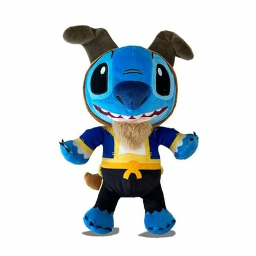 Simba Peluche Stitch Disfraz Bestia de La Bella y la Bestia, 25cm Licencia Disney 100% Original, Apto para Todas Las Edades (6315877204)