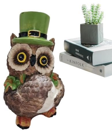 Figura de búho ornamental de jardín, estatua de búho de jardín | Figuras decorativas al aire libre en forma de búho - Figura de animal de Escultura de decoración de jardín al aire libre resistente a