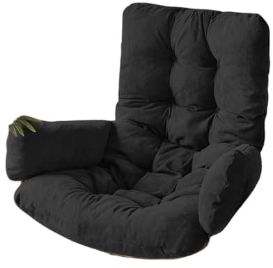 Whilmsiy Orbiatils Chaise œuf Suspendue intérieur avec balançoire Amovible en Osier Lavable et Fond antidérapant(Noir)