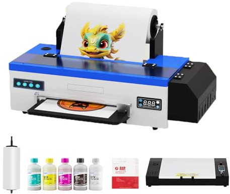 PUNEHOD L1800 DTF Printer A3 with Roll Feeder, DTF Printing Machine with White Ink Circulation System, T Shirt Printing Machine VS DTG Printer