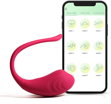 QgLust Vibrator für Frauen Vibration für Frau mit 9 modi | APP-Vibrator | Sex Spielzeug für die Frau | Erotisches Sexspielzeug für Paare Vibratoren | Sextoy Klitoris Dildo Vibro Ei(Rot)