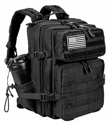 LHI Zaino Tattico Militare 25/35 litri con Sistema Molle - Per Trekking, Ciclismo e Attività Outdoor Uomo/Donna (Design Esercito Italiano)