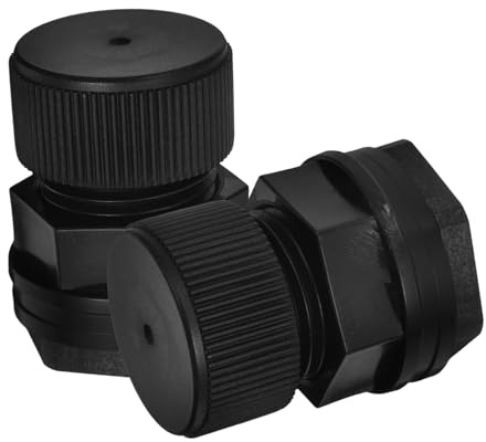 Toddmomy 2 Stück 3/4 Zoll PVC Durchführung für Regentonnen und Wassertanks mit Außengewinde Einfache Installation Kompatibel mit Gartenschlauchanschluss Schwarz Haushalt und Industrie