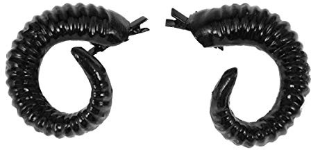 OATIPHO A Pair of Black Artificial Sheep Ram Horns Hairpin Lightweight DIY Horns Hair Clip 10 X 7.5 X 6 CM Unique Fashion Hair Ornament for Halloween Costume Party