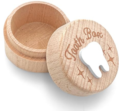 Minfuerang Dibujos Animados Caja Guardar Dientes (Tipo D) | Caja para Dientes de Leche con un Bonito Motivo Ideal para Bautizos,Cumpleaños y Regalos Nuevos Padres