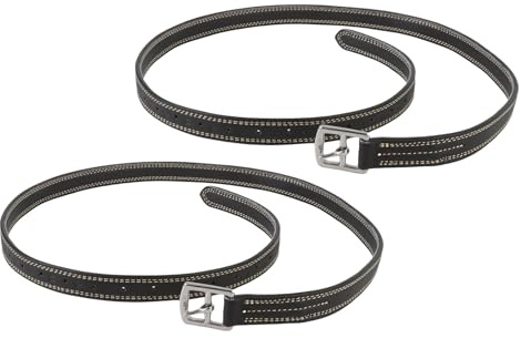CHICIRIS 2-pack stigbygelspännen, mikrofiber- och rostfritt stålspännen, perfekta för daglig hästträning, sadel- och stigbygelkoppling (SVART)