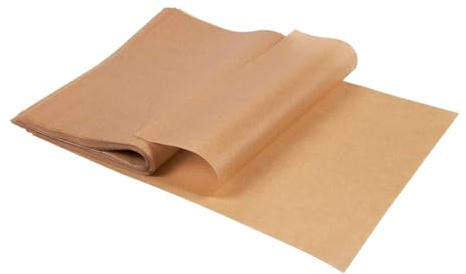 LALADEFIEE 100 piezas Papel de Horno Pergamino Antiadherente para Hornear Galletas Pan Pizza y Carne Resistente Aceites y Apto para Horno y Freidora de Aire
