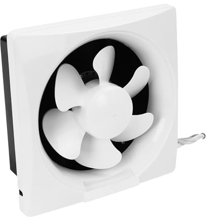 Desnysmf 29 * 29 cm 36W Sehr Leise Bad-Lüfter Quadratisch Wand-Ventilator Küche WC Abluft Ventilator mit Ölrinne, für Werkstätten, Schweißräumen, Fabriken, Lagerhäusern, Weiß