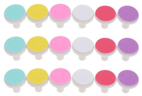 WEKADRIN 18 Nagelfeilenpads aus Schleifpapier für Elektrische Babynagelschleifwerkzeuge Sanft und Sicher Geeignet für Weihnachten und Andere Feste Zufällige Farbe