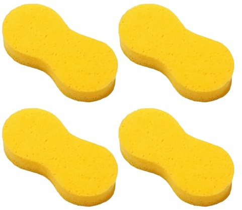 4 Stück Auto Schwamm,Autoschwamm,Autowaschschwamm,Waschschwamm Fahrrad Schwamm,Handpolierschwamm Auto Putzschwamm,Waschschwamm Schaumstoff,Sponge Super Saugfähig