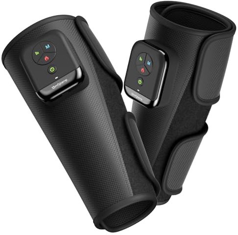 Comfytemp Kabelloses Beinmassagegerät（2 Stück ）Luftkompression Massage mit Heizung für Beine Waden Unterschenkel, 45x33cm Massagegerät mit DIY, Kontrolle per Knopfdruck und App 2500mAh Akku