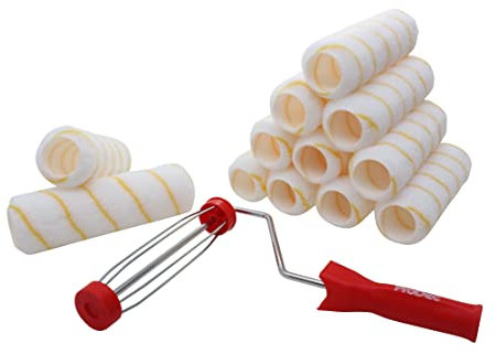 ProDec 9 inch x 1.75 13 Piece Hi-Performance Woven Paint Roller and Frame Set for A Smooth Finish Painting with Trade & DIY Emulsion Paints on Interior Walls and Ceilings, 9