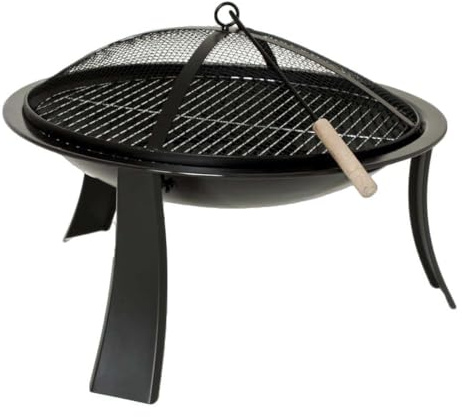 Garden Pleasure Feuerschale - Modern, Schwarz, Edelstahl, Rund, Metallkompatibel