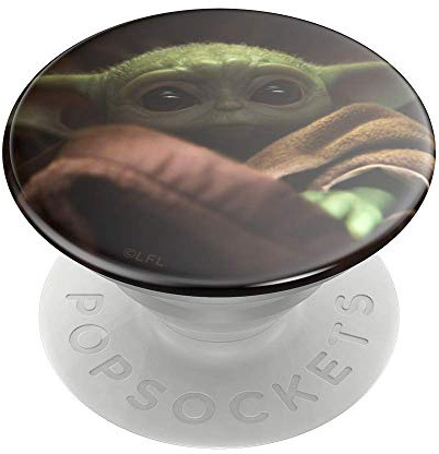 PopSockets PopGrip - Hopfällbar Stativ och Grepp för Smartphone och Surfplatta med en Swappable PopTop - The Child (Baby Yoda)