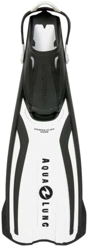 Aqualung Amika - Aletas de Snorkel, innovadoras, cómodas, potentes, con propulsión óptima, Blanco y Negro, L-XL
