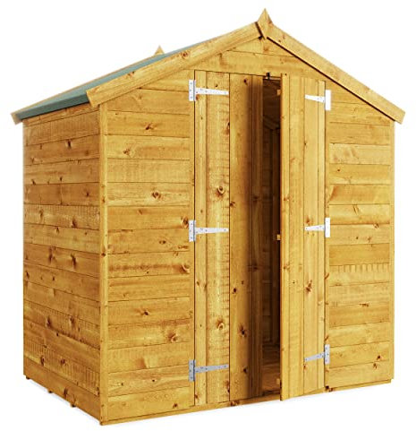 BillyOh Master 10x6 Wooden Garden Shed with Apex Roof – Secure Windowless Garden Storage Shed Design, Wide Double Doors, Tongue and Groove Wood Cladding, Easy Assembly & Complete Kit Outdoor Storage