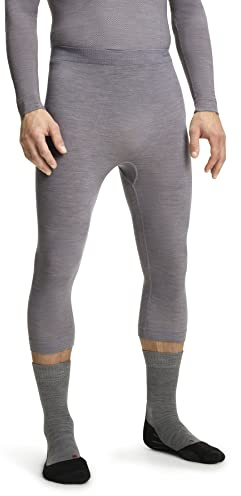 FALKE herr Baslager Underdel Wool-Tech Light 3/4 M Ti ull funktionsmaterial snabbtorkande 1 del, Grå Grey-Heather 3757, L