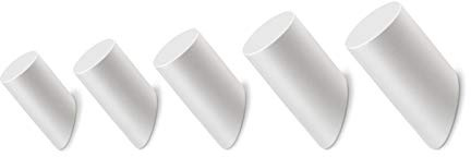 Gancho de madera, percha madera, ganchos de pared de madera, perchero, perchero, gancho de pared, color blanco para colgar abrigos, sombreros, chaquetas, bolsas 5 unidades