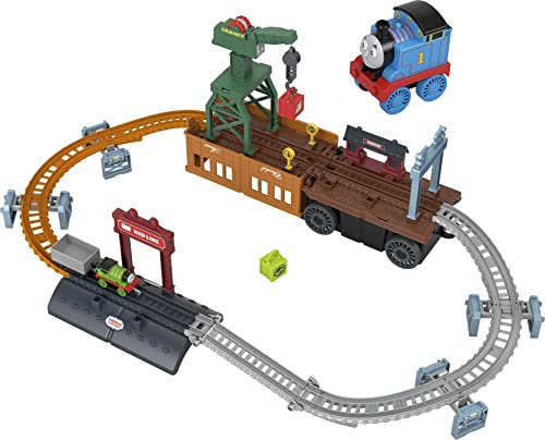 Thomas & Friends- Playset Thomas Trasformabile 2-in-1, Trenino a Spinta e Pista con Gru Funzionante, Giocattolo per Bambini 3+Anni, GXH08