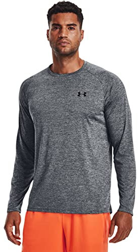 Under Armour Herren Tech-Langarm-T-Shirt, Pitch Gray/Black, M