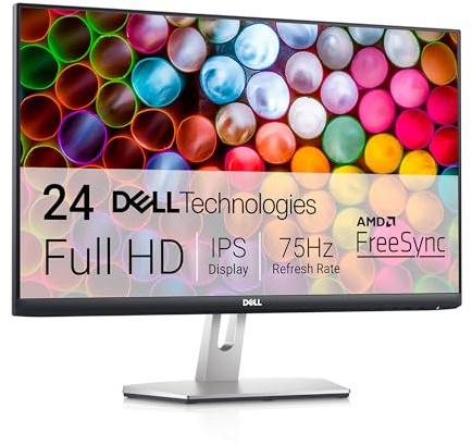 Dell S2421H 24 Full HD (1920x1080) Monitor, 75Hz, IPS, 4ms, AMD FreeSync, Altoparlanti integrati, Lunetta ultrasottile, 2x HDMI, 3 Anni di Garanzia, Argento