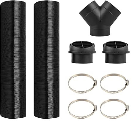 DOCAS Diesel Standheizung Zubehör, 75 MM Y-Rohr-Set Auto Heizung Warmluftauslass Entlüftungsschlauch Clips Set