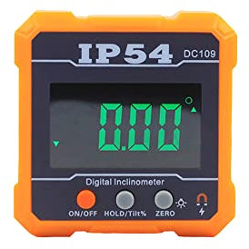 Orange Digitaler LCD Winkelmesser Neigungsmesser Inklinometer Wasserdicht Bevel Box Winkelmessgerät Magnetfuß Wasserwaage
