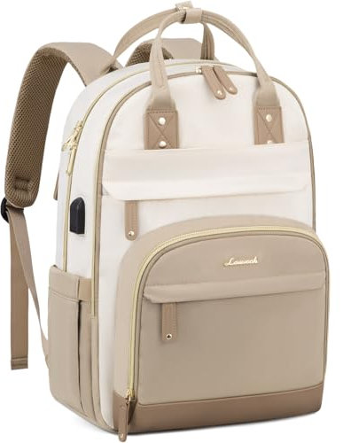 LOVEVOOK Rucksack Damen, Laptop Rucksack 15.6 Zoll mit Laptopfach, Shulrucksack Mädchen Teenager, Handgepäck Backpack Wasserdicht, Schultasche für Schule Arbeit Flugzeug