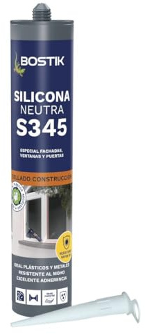 BOSTIK S345 SILICONA NEUTRA Aluminio - Cartucho 280 ml