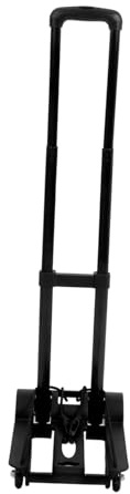 HAPINARY Carrito Pequeño y Ligero Negro Plegable Portátil de Aleación de Aluminio Barra de Tracción Diseño Resistente y Compacto para Compras y Viajes