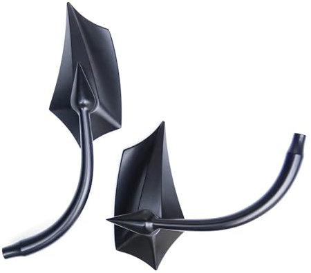 Kettennieter Motorrad Schwarzer Motorrad-Rückspiegel Seitenspiegel 8 Mm 10 Mm Für Straßenmotorräder Sportmotorräder Chopper Cruiser Für Touren Für Aprilia Für Suzuki Moped Zubehör Spiegel Motorrad