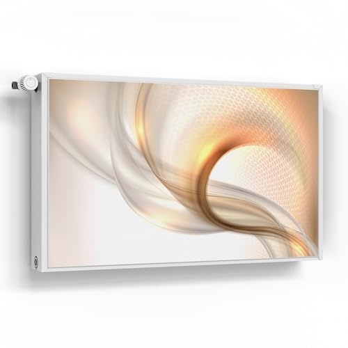 DEQORI Magnetfolie für Heizung 100x60 cm | Motiv Schwingungen im Licht | dekorative Magnetmatte Heizkörper Schutz Verkleidung | Magnet Deko-Folie selbstklebend, magnetisch & wasserabweisend