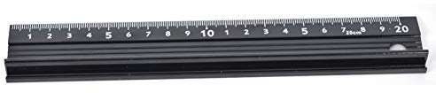 Culnflun Schneidelineal, Zoll- und Zentimeter-Lineal aus Aluminiumlegierung, Schneide-Bastellineal für Längenmessung, gerades Schneiden (L type 45cm)