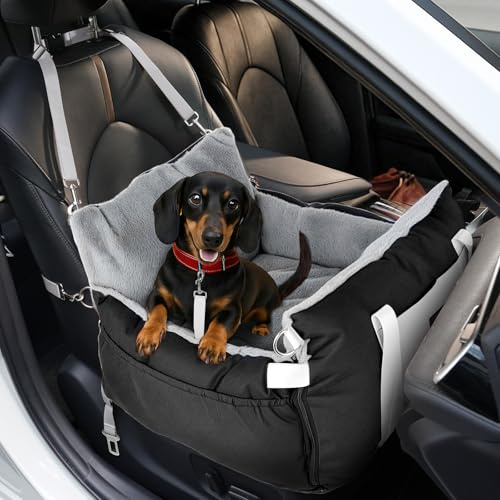 SIVEIS Siège Auto 3 en 1 pour Chien et lit de Voyage pour Petits Chiens – Siège rehausseur Portable avec Zone de Repos Extensible, Coussin rembourré Doux, pour siège Avant ou arrière, Utilisation en
