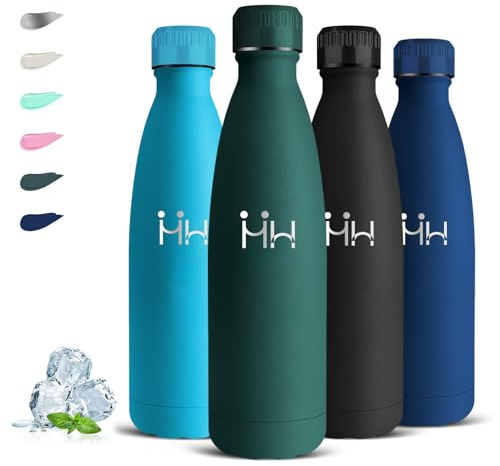 Gourde Isotherme, Gourde 750ml, Acier Inoxydable 18/8, Bouteille Isotherme, Bouteille Inox, Facile à Transporter, Bouteilles Isothermes pour Bureau, Camping, Voyage, Sport