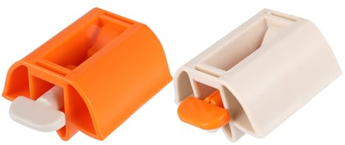 FRCOLOR 2 Stück Multifunktions Zahnpastaspender Tubenquetscher aus Abs mit Drehbarem Griff für Zahnpasta und Kosmetiktuben im Badezimmer